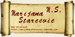 Marijana Starčević vizit kartica